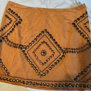 Ivy Jane suede, beaded mini skirt. Brand new without tags  size small